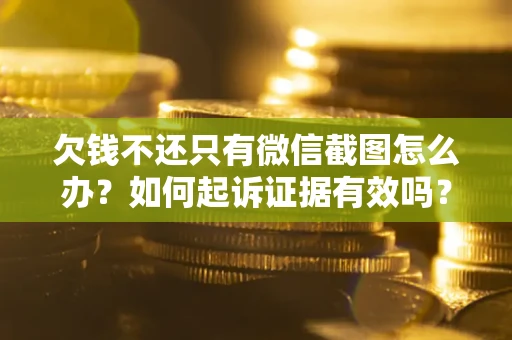 济南欠钱不还只有微信截图怎么办？如何起诉证据有效吗？