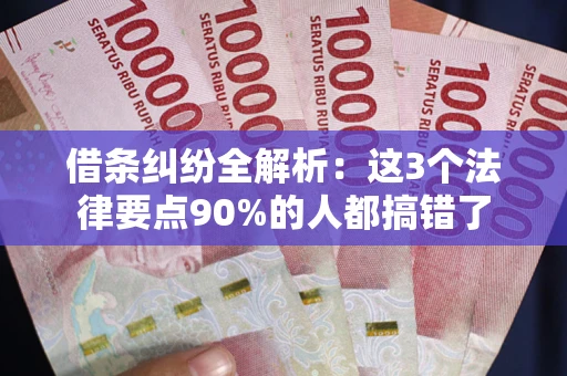 济南借条纠纷全解析：这3个法律要点90%的人都搞错了