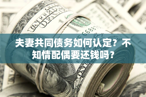 济南夫妻共同债务如何认定？不知情配偶要还钱吗？