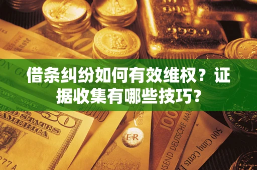 济南借条纠纷如何有效维权？证据收集有哪些技巧？