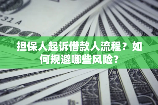 济南担保人起诉借款人流程？如何规避哪些风险？