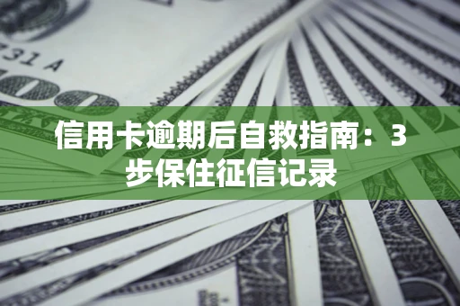 济南信用卡逾期后自救指南：3步保住征信记录
